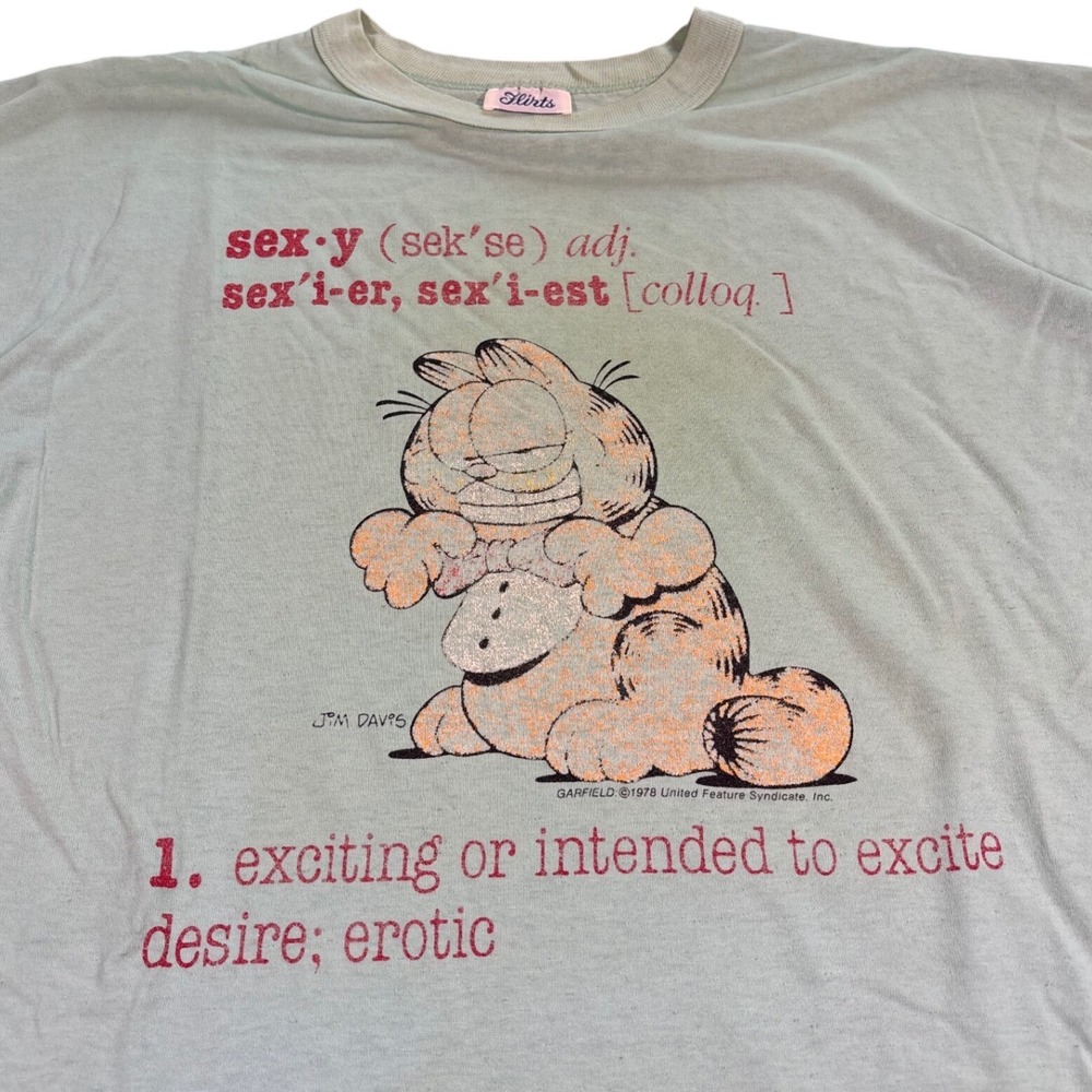 Vintage 70's 1978 Garfield Sexy Definition Erotic Sleep Shirt